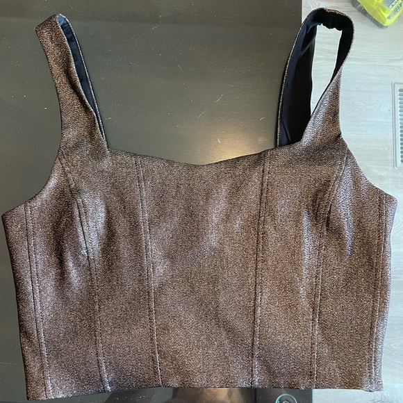 Dynamite Clothing Lurex Corset Crop Top - Picture 5 of 6